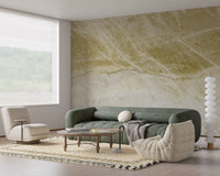 Papier peint panoramique à texture de pierre naturelle veinée d’or
