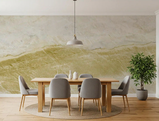 Golden Veined Ocher Stone Texture Wall Mural