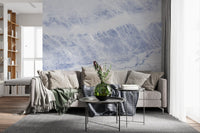 Azure Marble Veins Wall Mural