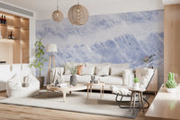 Azure Marble Veins Wall Mural
