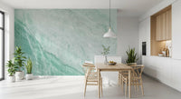 Papier peint panoramique à texture de pierre de jade vert menthe