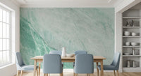 Papier peint panoramique à texture de pierre de jade vert menthe