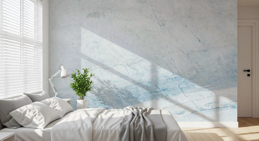 Serene Blue Veined Marble Wall Mural