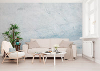 Serene Blue Veined Marble Wall Mural