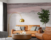 Wandbild mit Adern aus Rosenquarz-Marmor