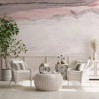 Wandbild mit Adern aus Rosenquarz-Marmor