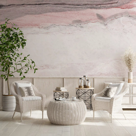 Rose Quartz Marble Vein Wall Mural