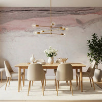 Wandbild mit Adern aus Rosenquarz-Marmor