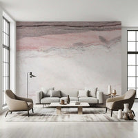 Wandbild mit Adern aus Rosenquarz-Marmor