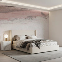 Wandbild mit Adern aus Rosenquarz-Marmor