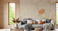Papier peint panoramique effet pierre de marbre crème naturel