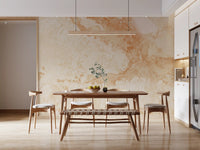 Papier peint panoramique effet pierre de marbre crème naturel