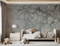 Fresque murale en dalle de marbre gris froid
