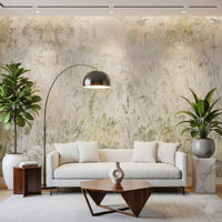Botanisches Damast-Wildblumenwiesen-Wandbild Wandbild Wandbild