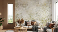 Botanisches Damast-Wildblumenwiesen-Wandbild Wandbild Wandbild
