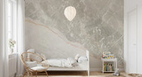 Wandbild mit sanfter grauer Marmoraderung