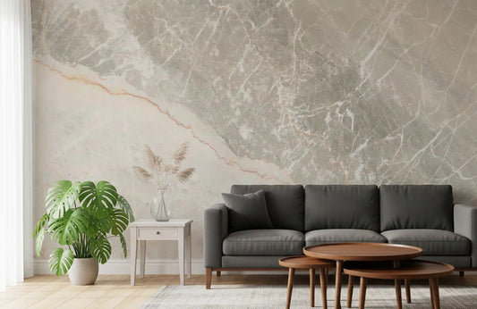 Wandbild mit sanfter grauer Marmoraderung