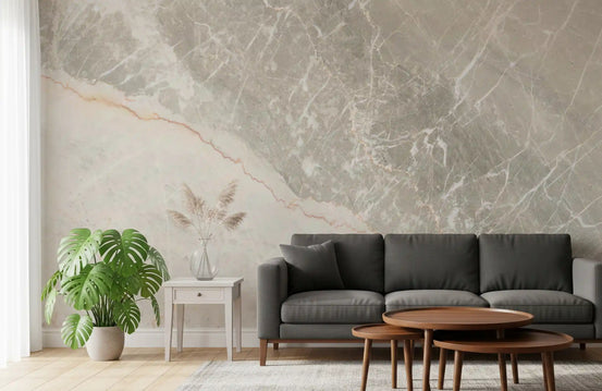 Wandbild mit sanfter grauer Marmoraderung