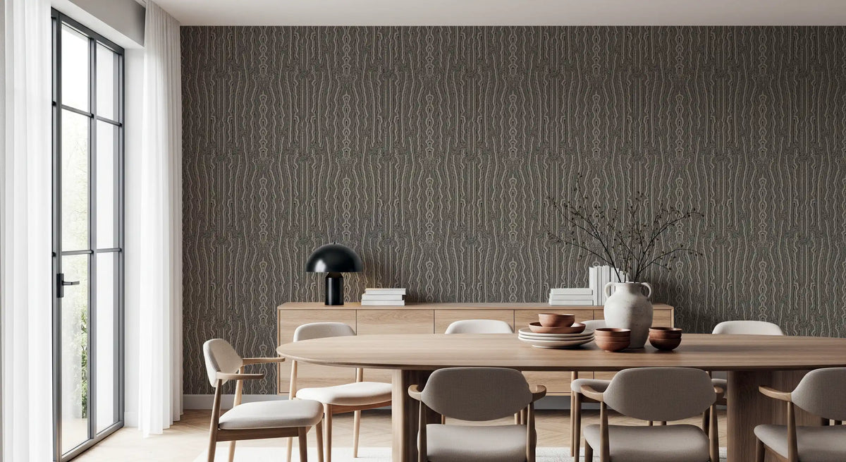 Carta da parati con texture a onde lineari monocromatiche⁠