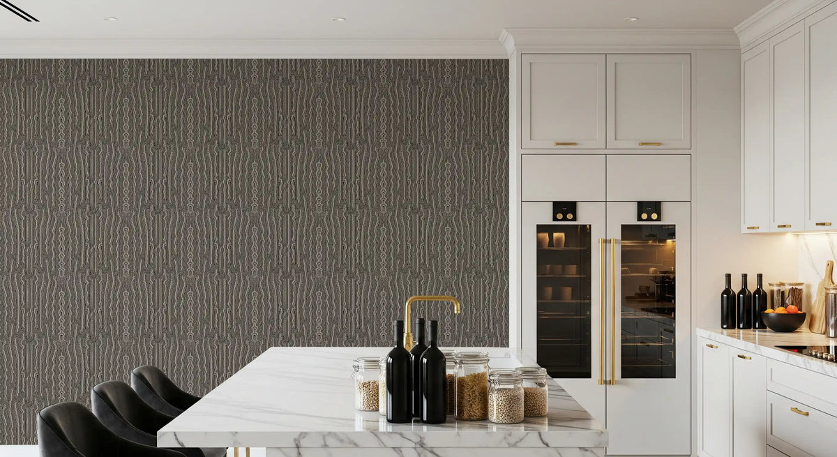 Carta da parati con texture a onde lineari monocromatiche⁠