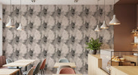 Papel de parede com pinceladas em camadas em tons neutros de impasto⁠