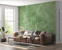 Wandmuurschildering met groen marmeroppervlak