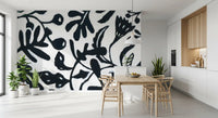 Papier peint panoramique Silhouette botanique Ink Bloom