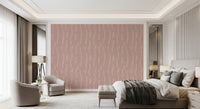 Tapeten mit gewellten Streifen in Zartrosa, Mid-Century-Stil⁠