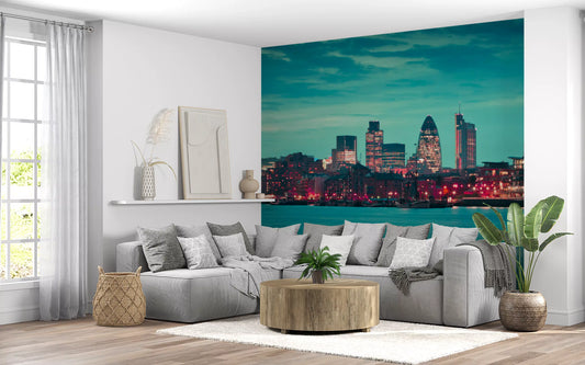 Thames River Metropolitan Dusk Wall Mural