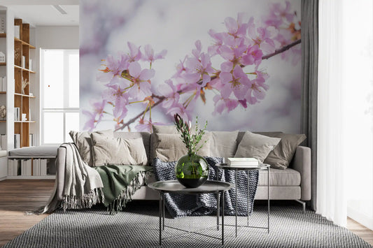 Minimalist Spring Petal Study Wall Mural