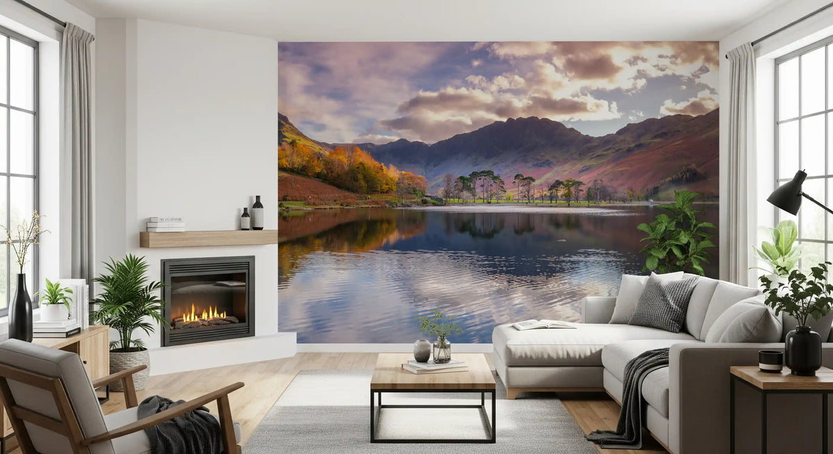 Wandbild mit stillen Spiegelungen im Hochland