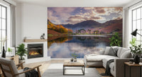 Wandbild mit stillen Spiegelungen im Hochland