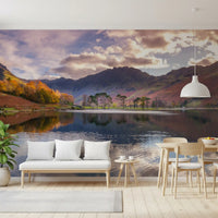 Wandbild mit stillen Spiegelungen im Hochland