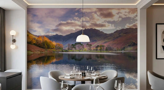 Wandbild mit stillen Spiegelungen im Hochland