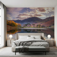 Wandbild mit stillen Spiegelungen im Hochland