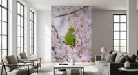 Wandbild mit floralem Vogelparadies
