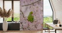 Wandbild mit floralem Vogelparadies