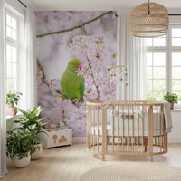 Wandbild mit floralem Vogelparadies