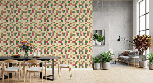 Abstract Block Mosaic Wallpaper⁠