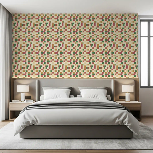 Abstract Block Mosaic Wallpaper⁠