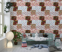 Papier peint Patch de Noël champêtre⁠