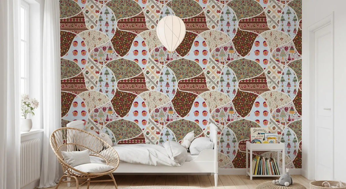 Nordic-Noel-Collage-Tapete