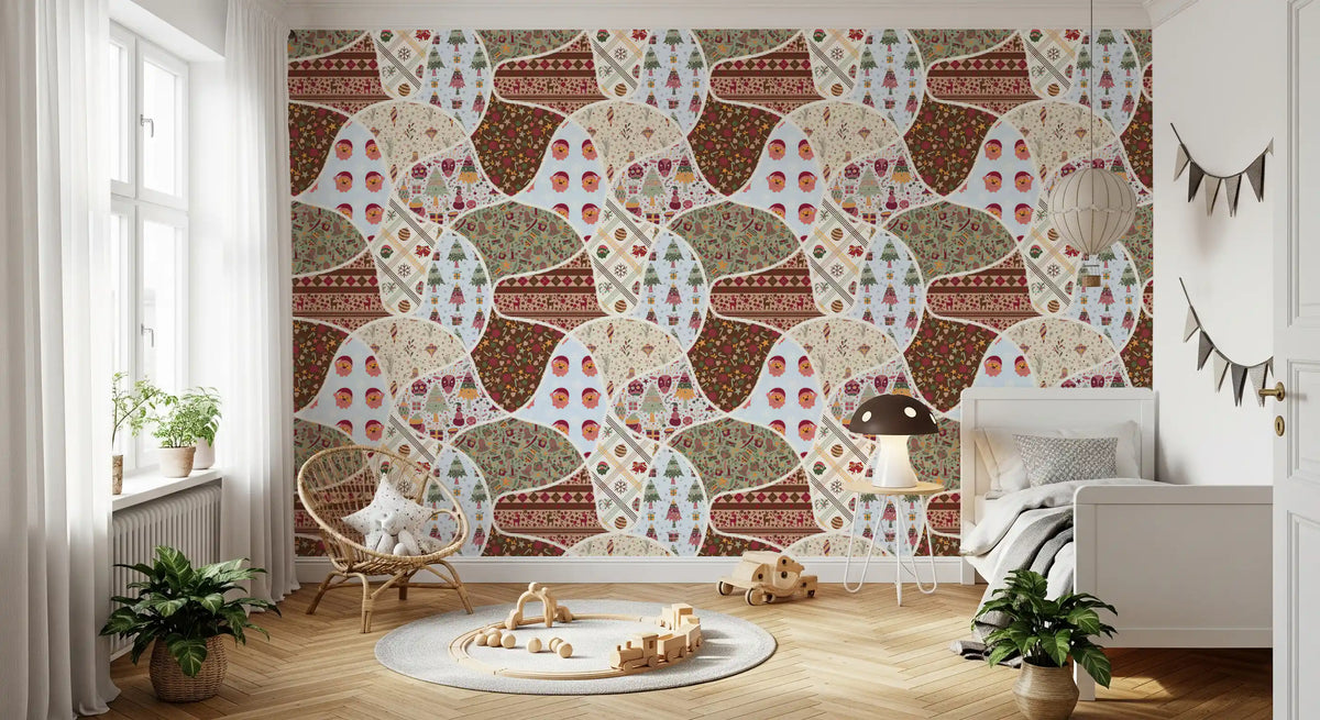Nordic-Noel-Collage-Tapete