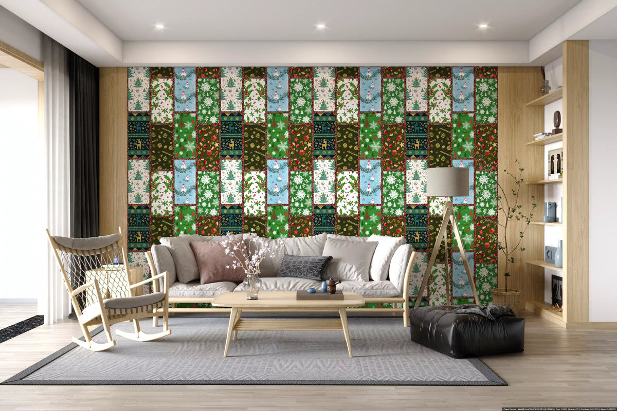 Tapete mit Mosaik aus Kiefernwald⁠