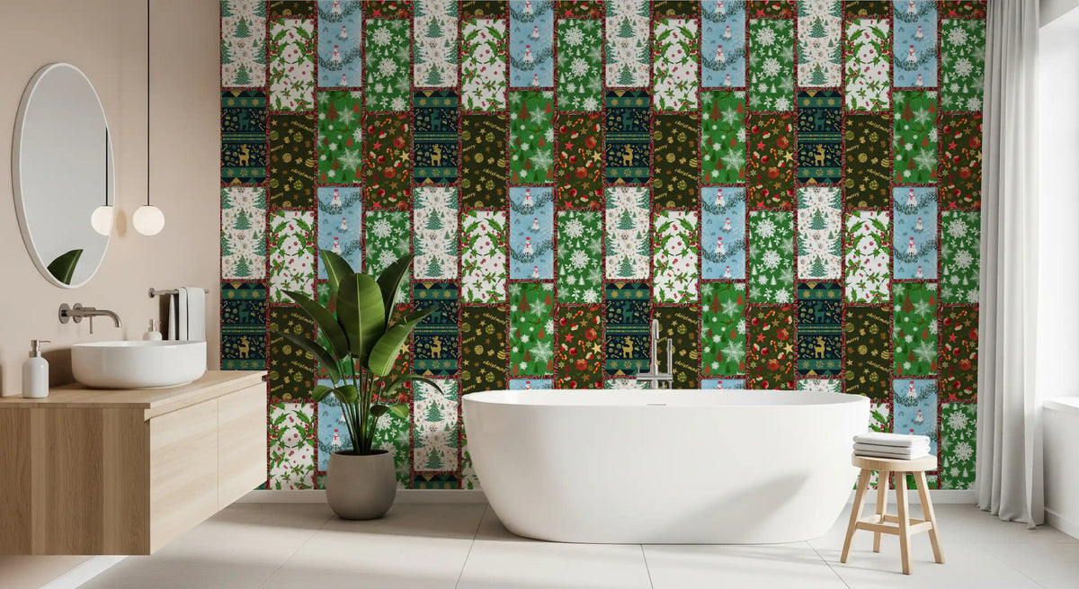 Tapete mit Mosaik aus Kiefernwald⁠