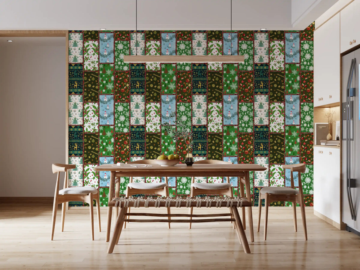 Tapete mit Mosaik aus Kiefernwald⁠