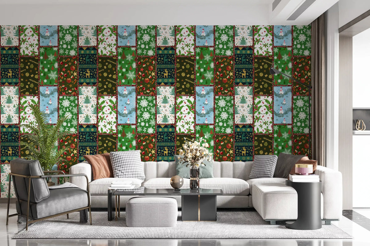 Tapete mit Mosaik aus Kiefernwald⁠