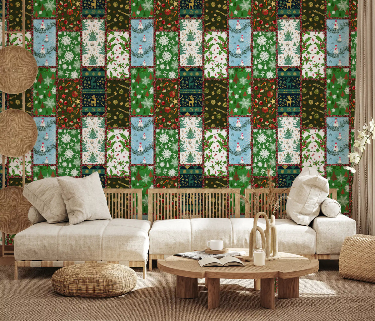 Tapete mit Mosaik aus Kiefernwald⁠