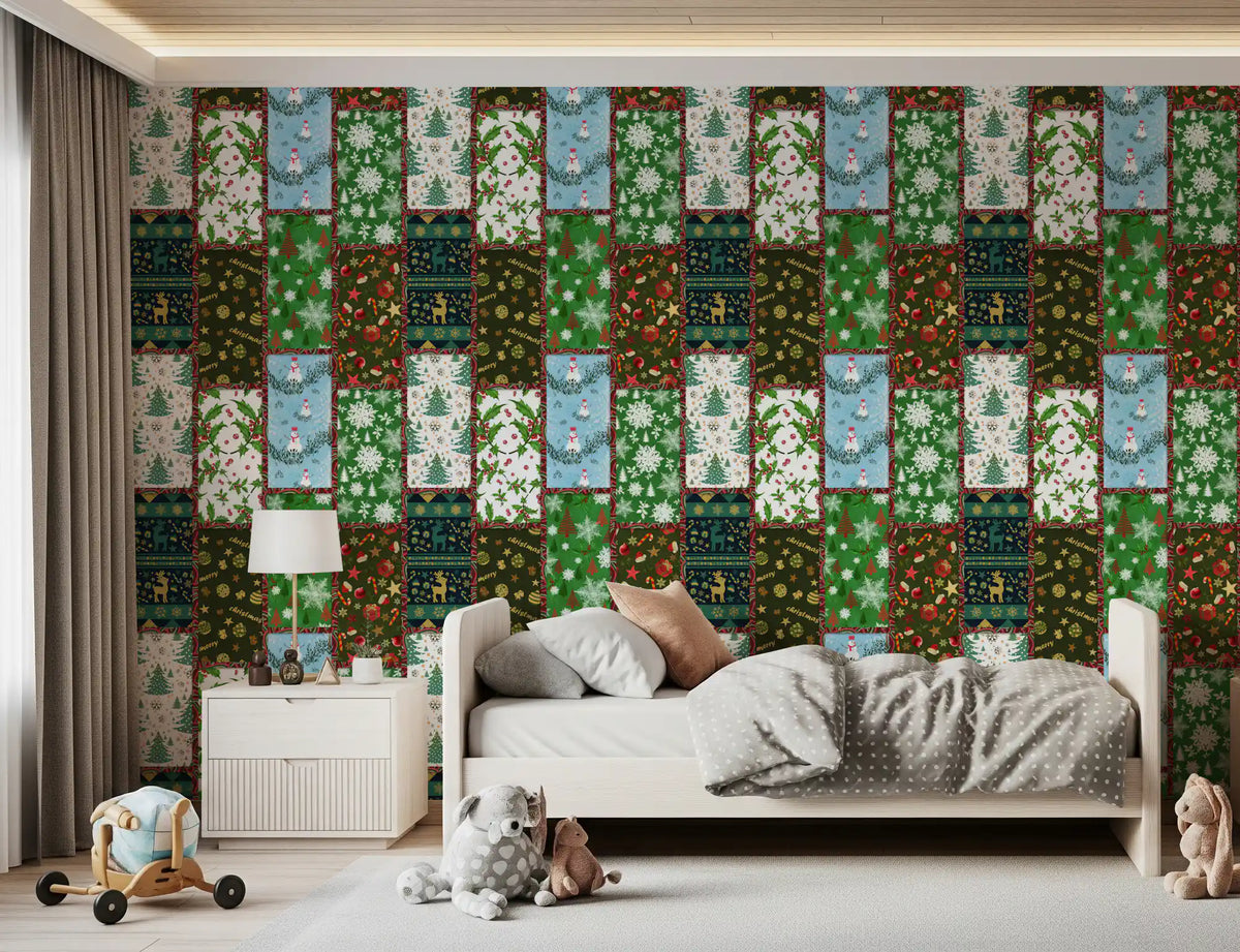 Tapete mit Mosaik aus Kiefernwald⁠