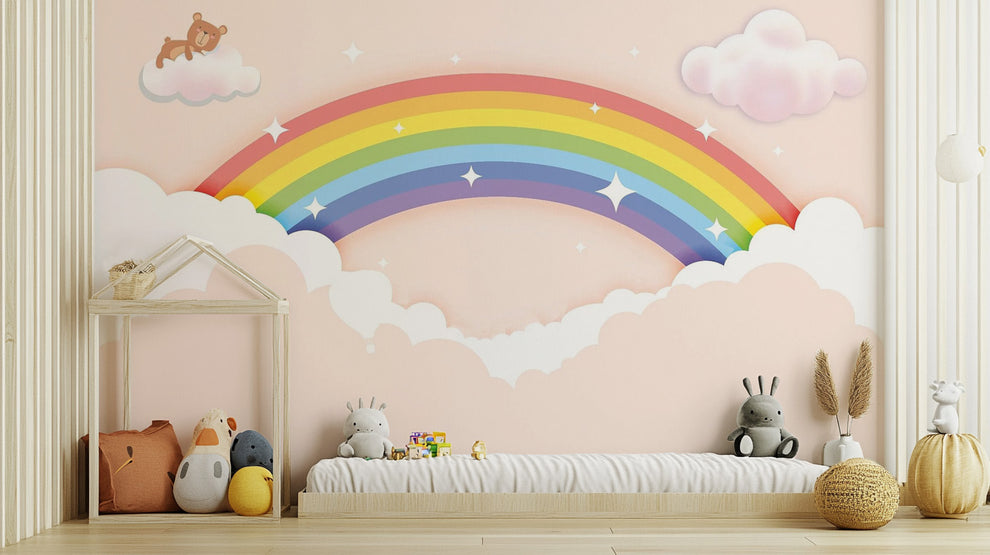 Colorful Rainbow Wallpaper Mural for Kids Colorful Rainbow Wallpaper Mural for Kids
